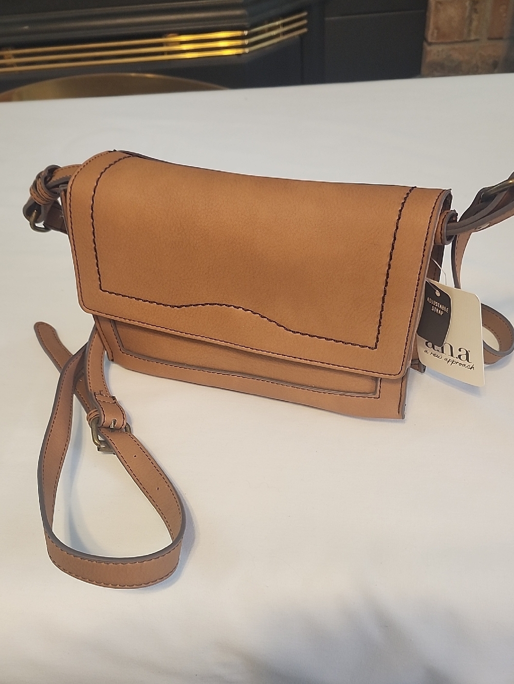 a.n.a Tan Crossbody Bag with Adjustable Strap